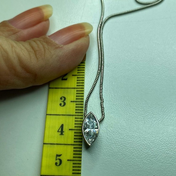 Sterling 925 Vietnam CZ Marquise Diamond Drop - Picture 8 of 8